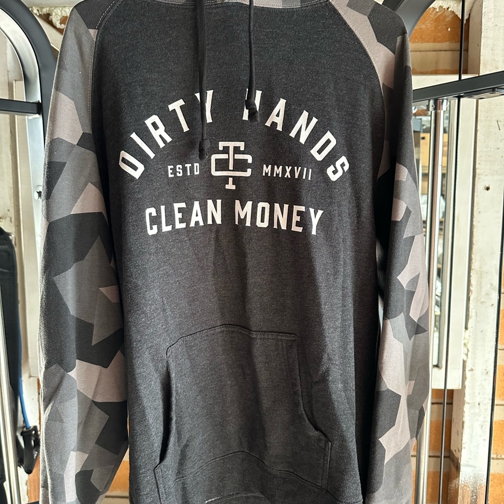 Men's Black and Gray Sweater